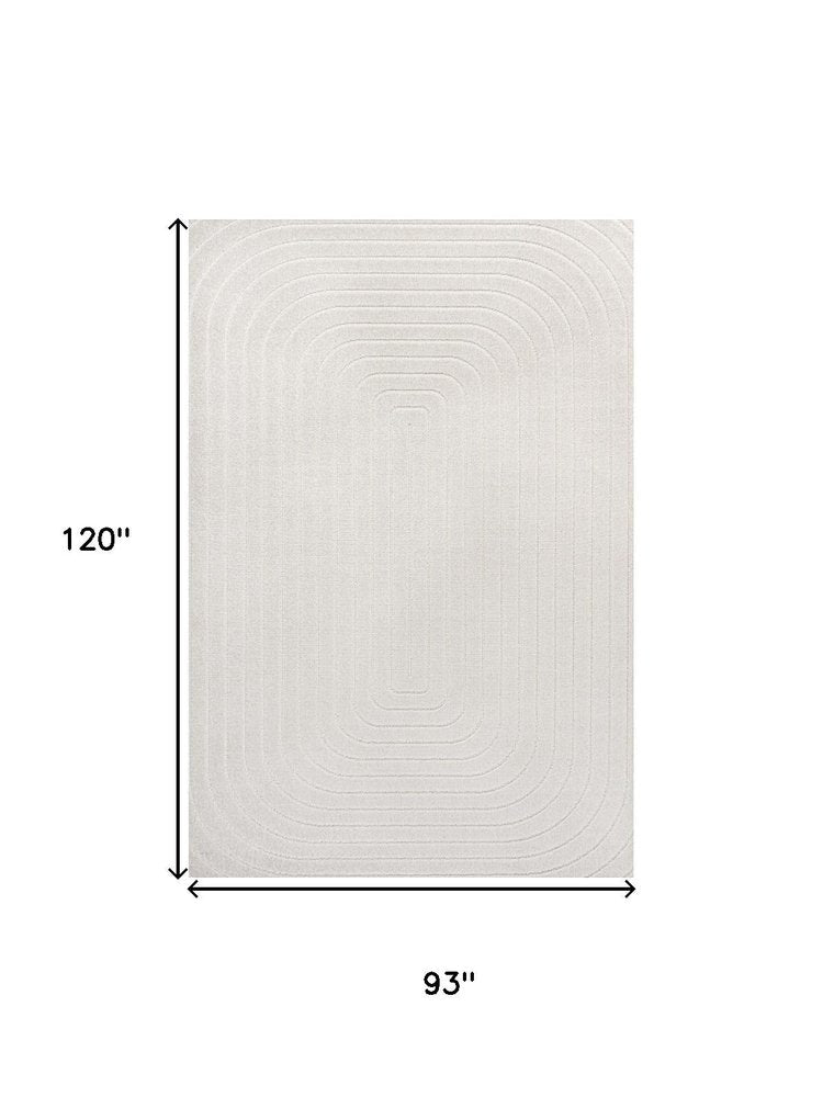 8' X 10' Ivory Indoor Outdoor Area Rug HomeRoots