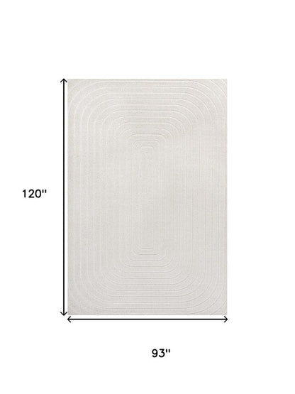 8' X 10' Ivory Indoor Outdoor Area Rug HomeRoots