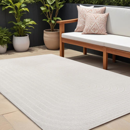 8' X 10' Ivory Indoor Outdoor Area Rug HomeRoots