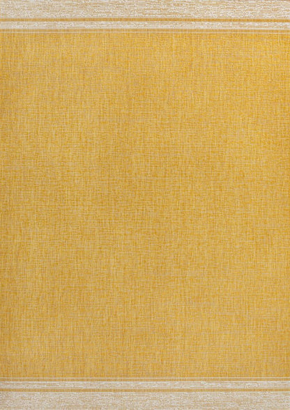 3' X 5' Yellow And Cream Indoor Outdoor Area Rug HomeRoots