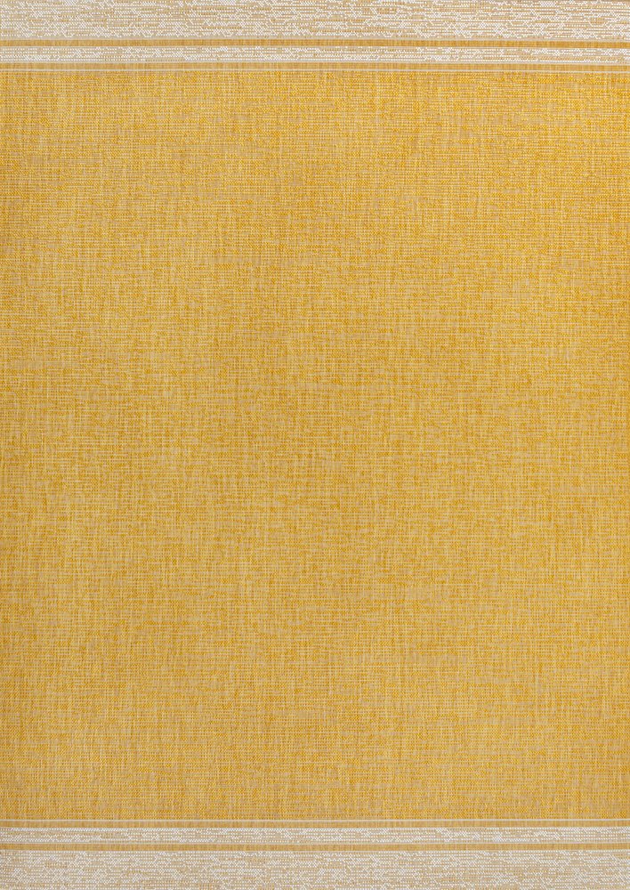 3' X 5' Yellow And Cream Indoor Outdoor Area Rug HomeRoots