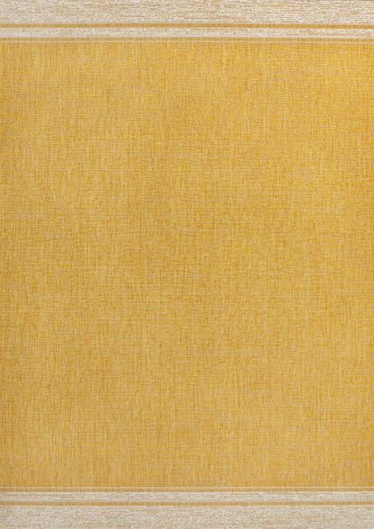 3' X 5' Yellow And Cream Indoor Outdoor Area Rug HomeRoots