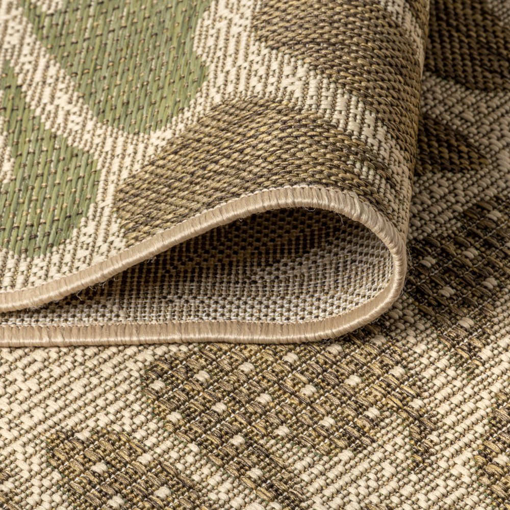 9' Sage And Brown Round Floral Indoor Outdoor Area Rug HomeRoots