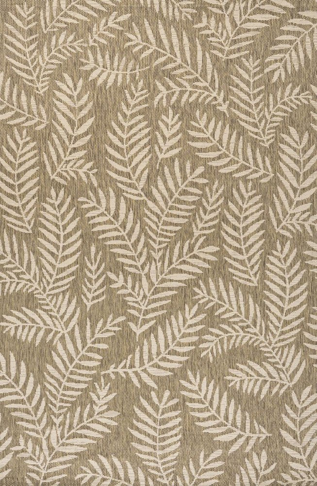 10' X 14' Brown And Beige Floral Indoor Outdoor Area Rug HomeRoots
