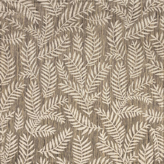 4' Brown And Beige Square Floral Indoor Outdoor Area Rug