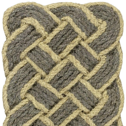 2' X 3' Gray And Light Yellow Geometric Handmade Indoor Outdoor Area Rug HomeRoots