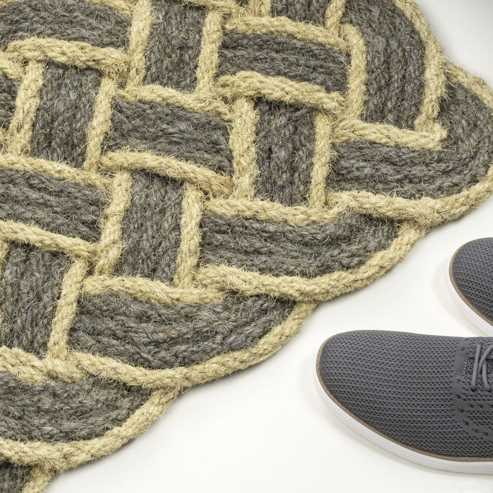 2' X 3' Gray And Light Yellow Geometric Handmade Indoor Outdoor Area Rug — view 3