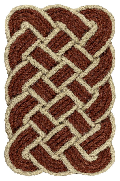 2' X 3' Red And Light Yellow Geometric Handmade Indoor Outdoor Area Rug HomeRoots