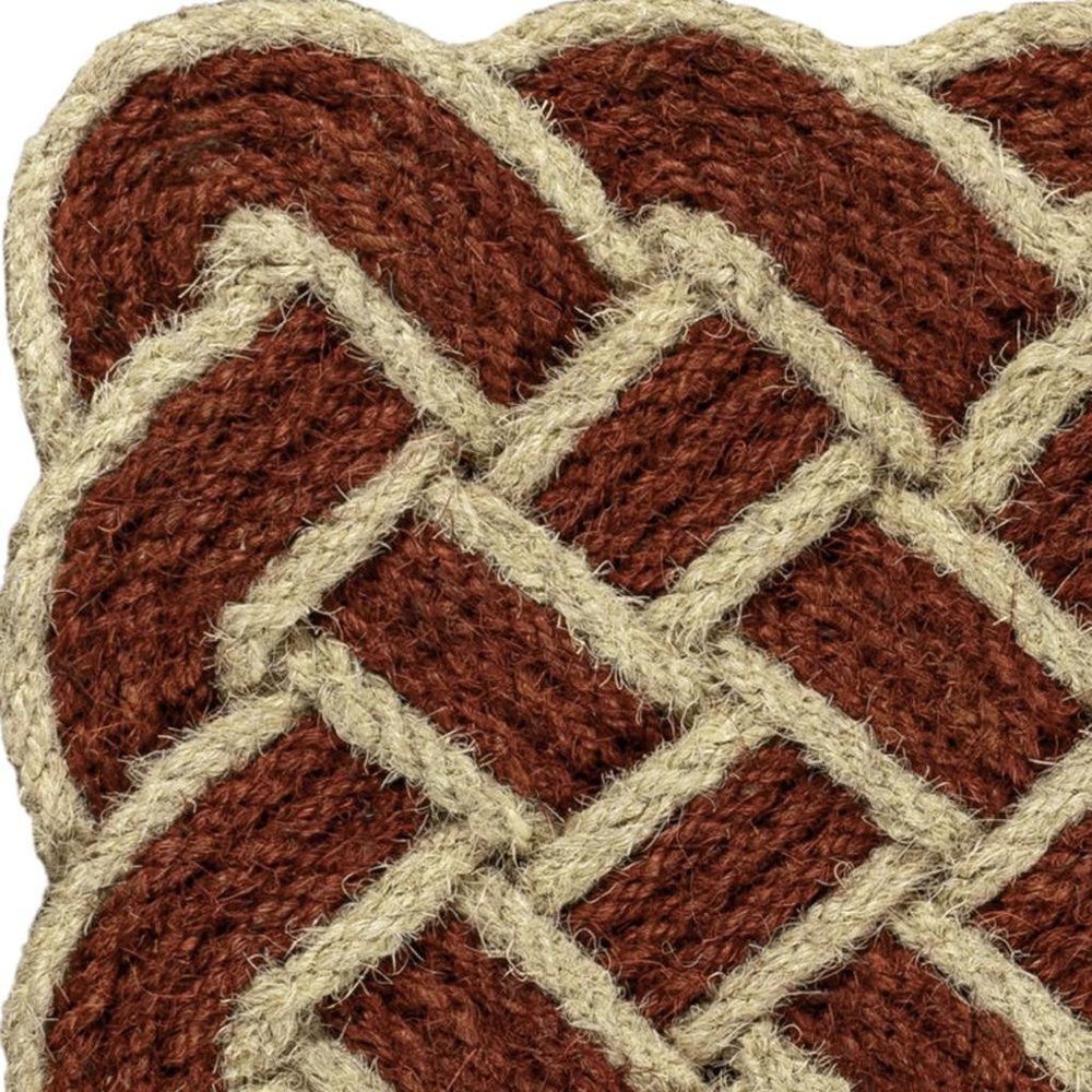 2' X 3' Red And Light Yellow Geometric Handmade Indoor Outdoor Area Rug HomeRoots