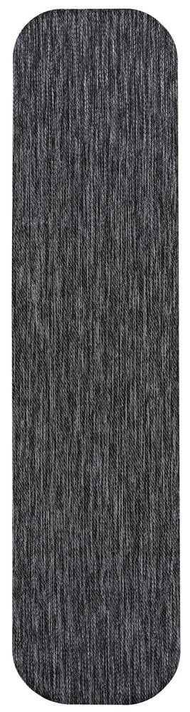 8' Dark Gray Indoor Outdoor Runner Rug — view 1