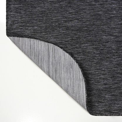 8' Dark Gray Indoor Outdoor Runner Rug HomeRoots