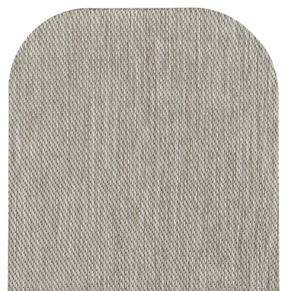 8' Beige Indoor Outdoor Runner Rug — view 5