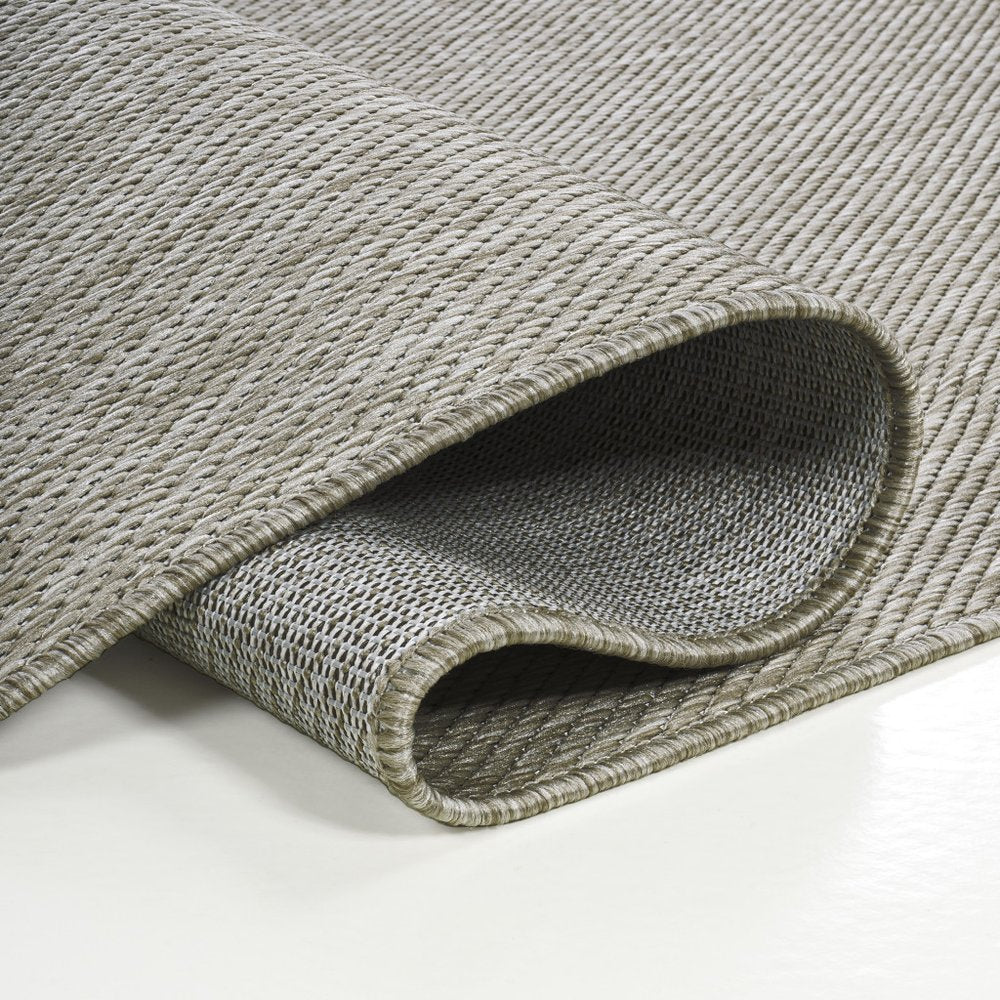 8' Beige Indoor Outdoor Runner Rug — view 4