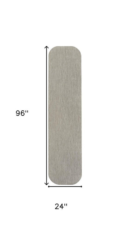 8' Beige Indoor Outdoor Runner Rug HomeRoots