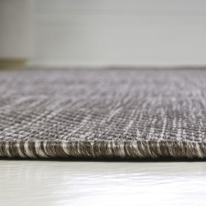 8' Light Brown Indoor Outdoor Runner Rug HomeRoots