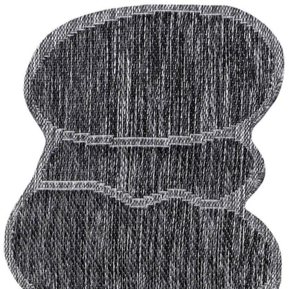 8' Dark Gray And Gray Medallion Indoor Outdoor Runner Rug HomeRoots