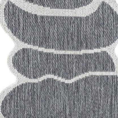 8' Blue And Cream Medallion Indoor Outdoor Runner Rug HomeRoots