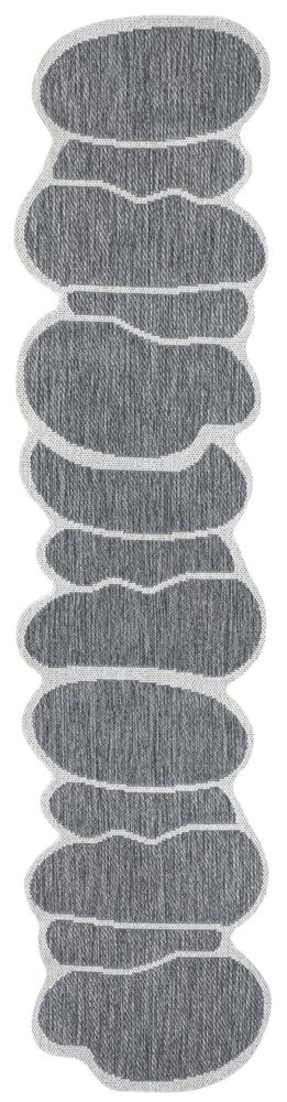 8' Blue And Cream Medallion Indoor Outdoor Runner Rug HomeRoots