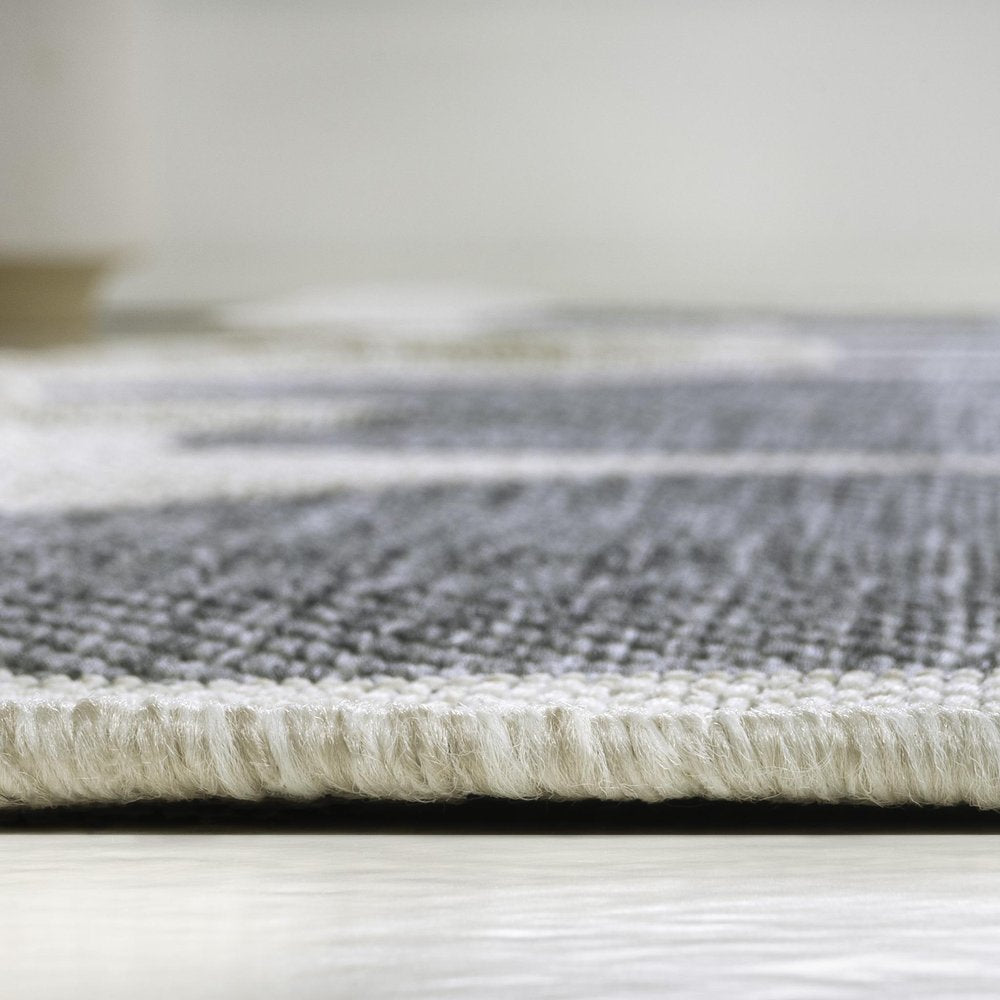 8' Blue And Cream Medallion Indoor Outdoor Runner Rug — view 3
