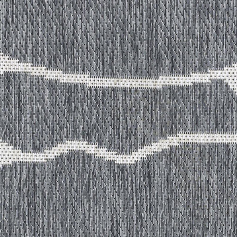 8' Blue And Cream Medallion Indoor Outdoor Runner Rug HomeRoots