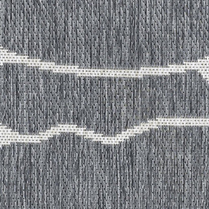 8' Blue And Cream Medallion Indoor Outdoor Runner Rug HomeRoots