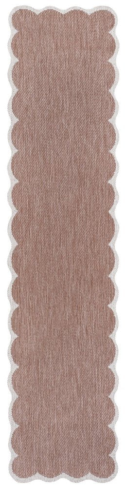 8' Rose And Cream Indoor Outdoor Runner Rug HomeRoots