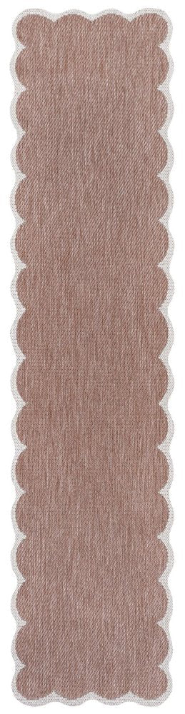 8' Rose And Cream Indoor Outdoor Runner Rug — view 5