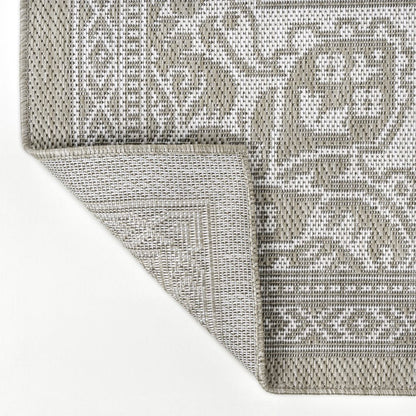 3' X 5' Beige And Cream Medallion Indoor Outdoor Area Rug HomeRoots
