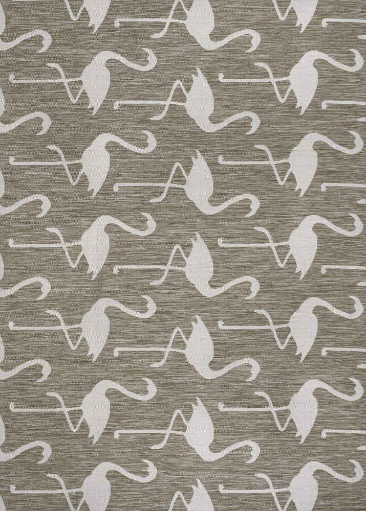 4' X 6' Beige And White Animal Print Indoor Outdoor Area Rug — view 1