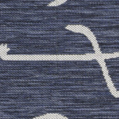 8' X 10' Navy Blue And White Animal Print Indoor Outdoor Area Rug HomeRoots