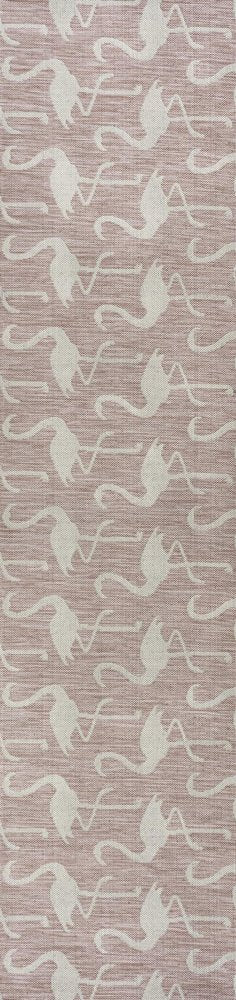 8' Pink And Cream Animal Print Indoor Outdoor Runner Rug HomeRoots