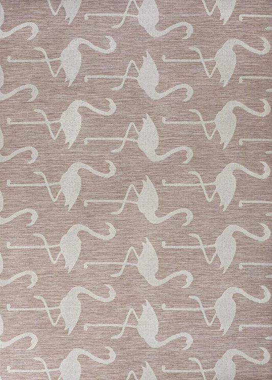 3' X 5' Pink And Cream Animal Print Indoor Outdoor Area Rug