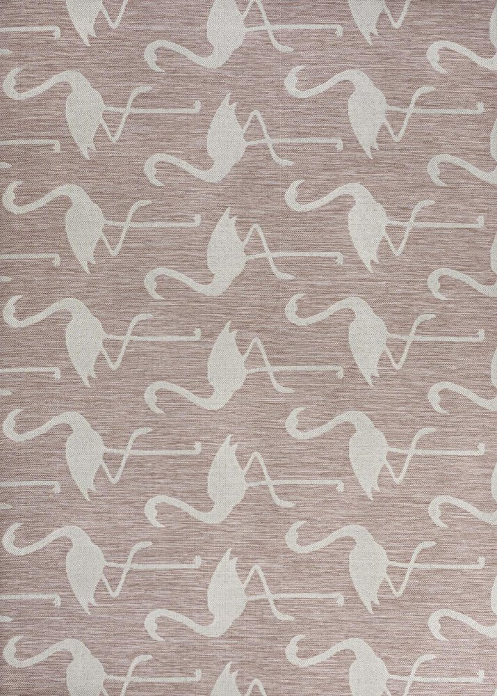8' X 10' Pink And Cream Animal Print Indoor Outdoor Area Rug HomeRoots