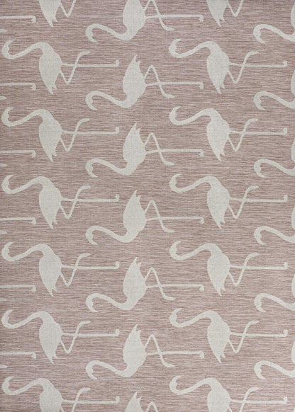 8' X 10' Pink And Cream Animal Print Indoor Outdoor Area Rug HomeRoots