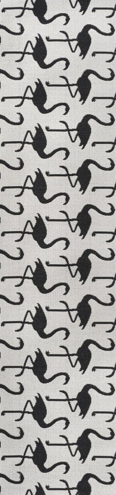 8' White And Black Animal Print Indoor Outdoor Runner Rug — view 1