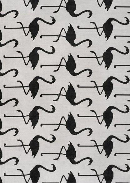 5' X 8' White And Black Animal Print Indoor Outdoor Area Rug HomeRoots