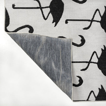 8' X 10' White And Black Animal Print Indoor Outdoor Area Rug HomeRoots