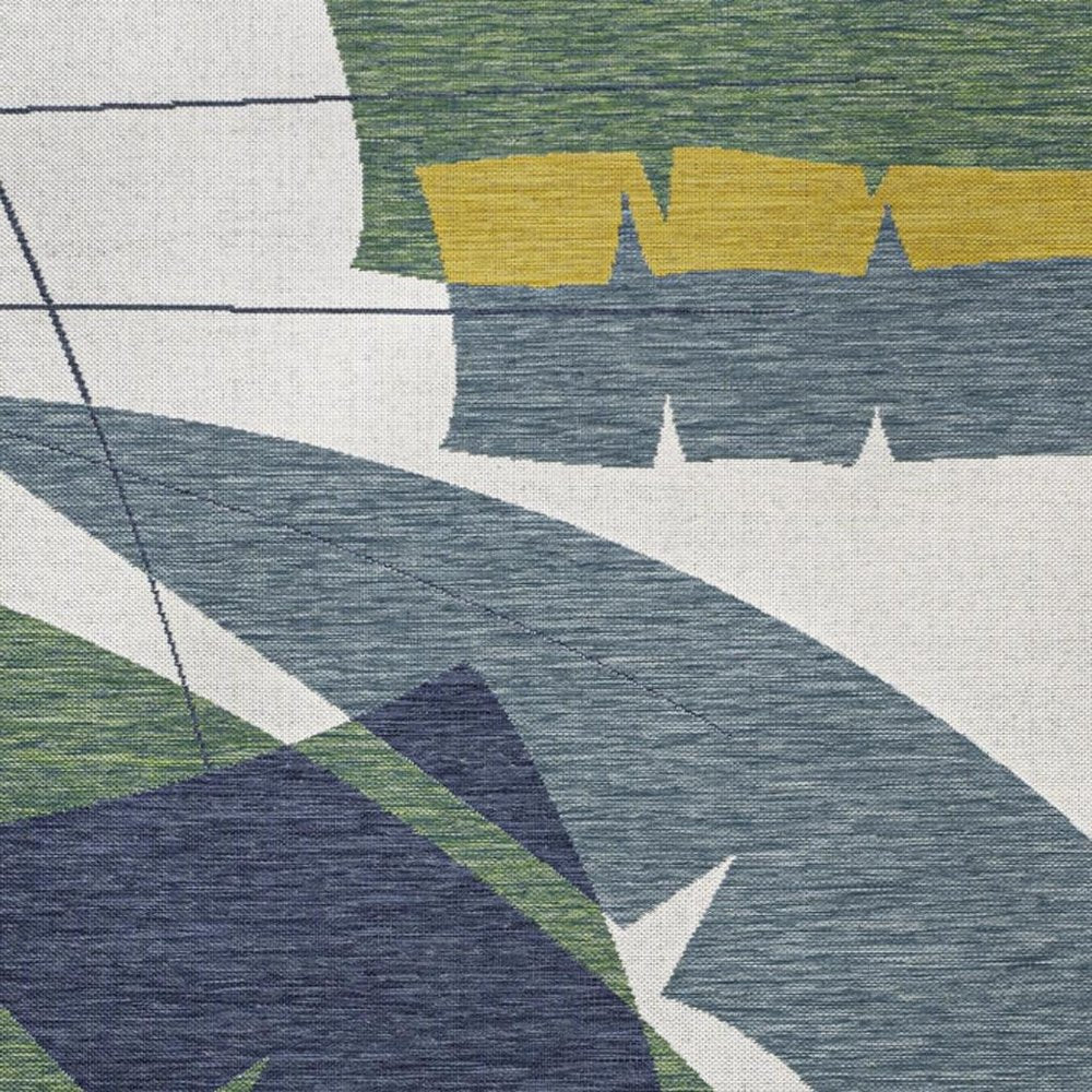 8' X 10' Green And Cream Abstract Indoor Outdoor Area Rug HomeRoots