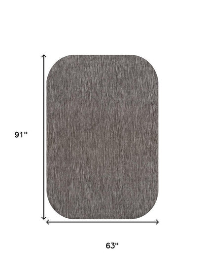 5' X 8' Light Brown Indoor Outdoor Area Rug HomeRoots
