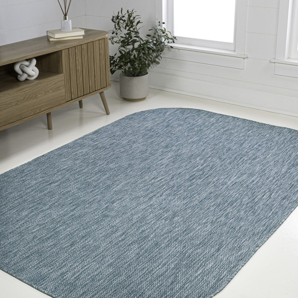 8' X 10' Turquoise Indoor Outdoor Area Rug HomeRoots