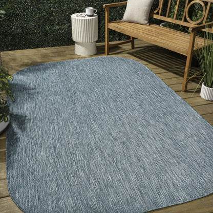 8' X 10' Turquoise Indoor Outdoor Area Rug HomeRoots