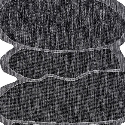 4' X 6' Dark Gray And Gray Medallion Indoor Outdoor Area Rug