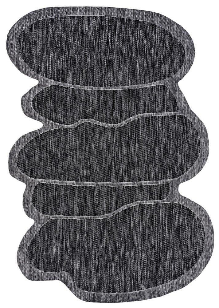 4' X 6' Dark Gray And Gray Medallion Indoor Outdoor Area Rug HomeRoots