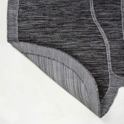 4' X 6' Dark Gray And Gray Medallion Indoor Outdoor Area Rug