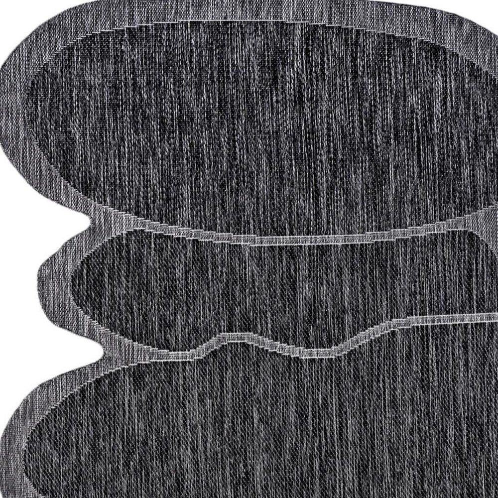 5' X 8' Dark Gray And Gray Medallion Indoor Outdoor Area Rug — view 3