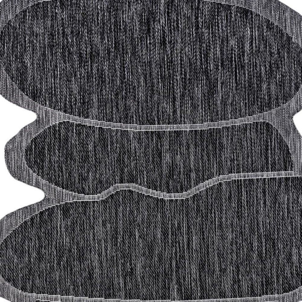 6' X 9' Dark Gray And Gray Medallion Indoor Outdoor Area Rug — view 3