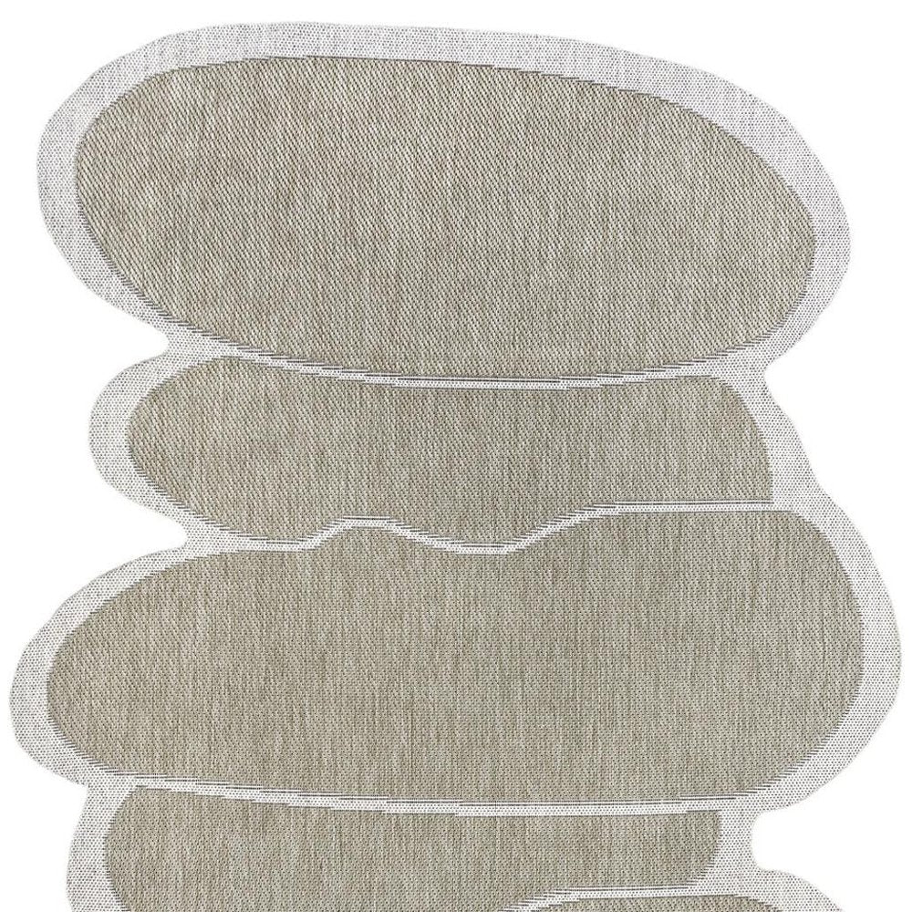6' X 9' Beige And Cream Medallion Indoor Outdoor Area Rug HomeRoots