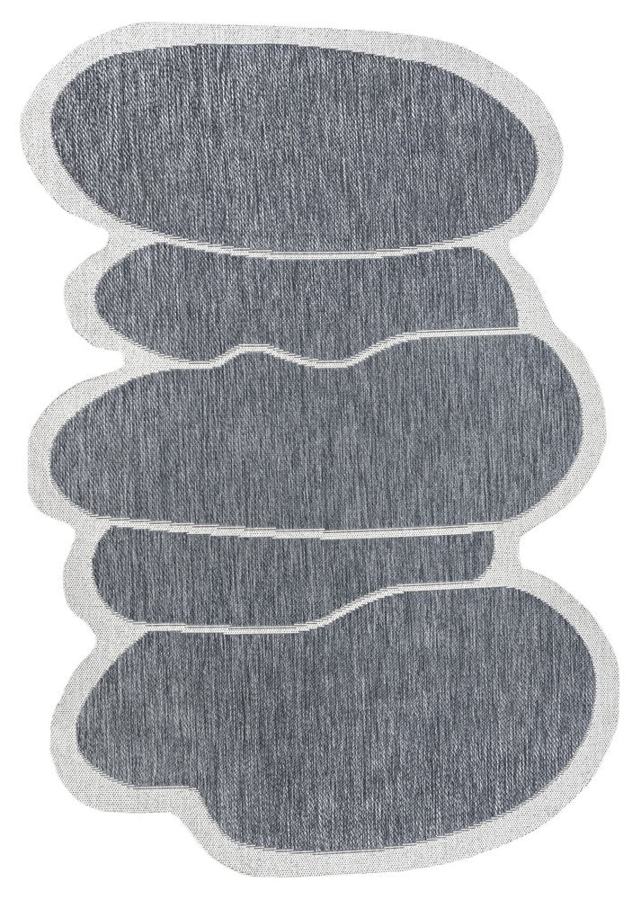 4' X 6' Blue And Cream Medallion Indoor Outdoor Area Rug HomeRoots