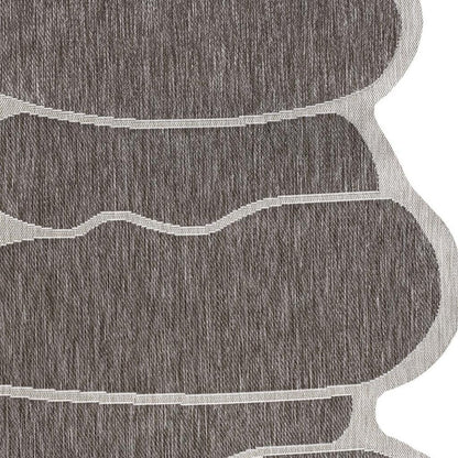5' X 8' Light Brown And Beige Medallion Indoor Outdoor Area Rug HomeRoots