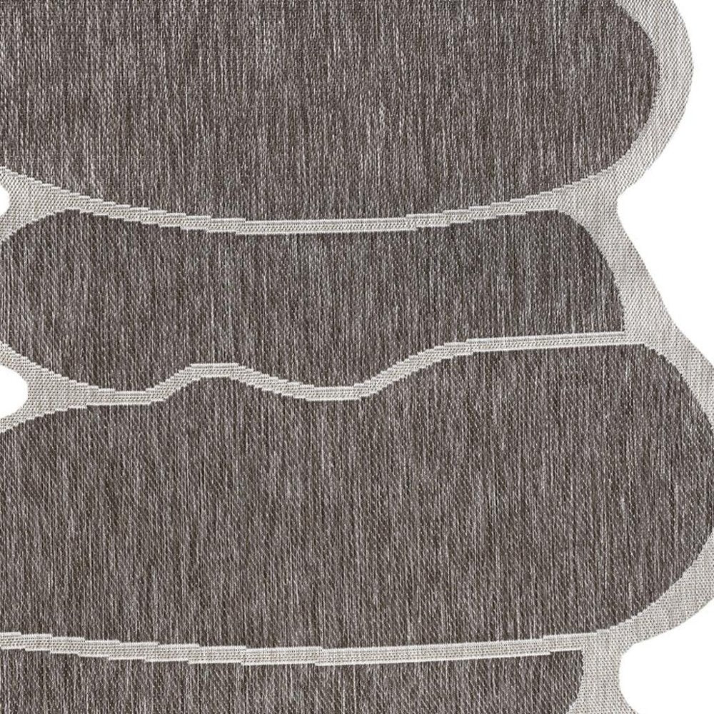 6' X 9' Light Brown And Beige Medallion Indoor Outdoor Area Rug